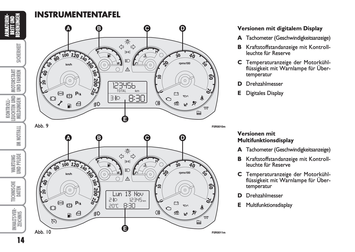 2013-2014 Fiat Linea Owner's Manual | German