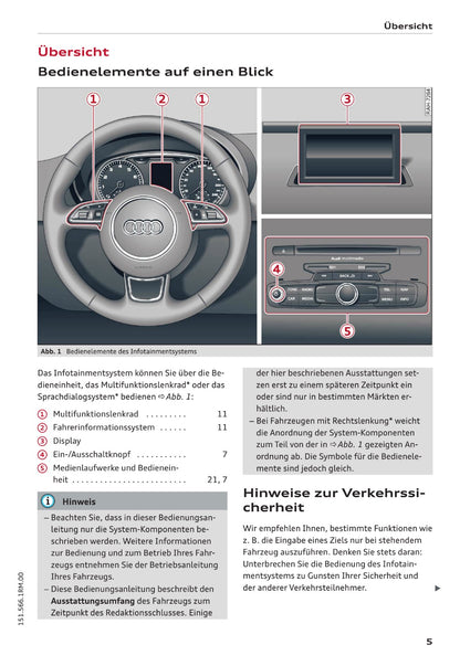 Audi Radio Concert Bedienungsanleitung 2016