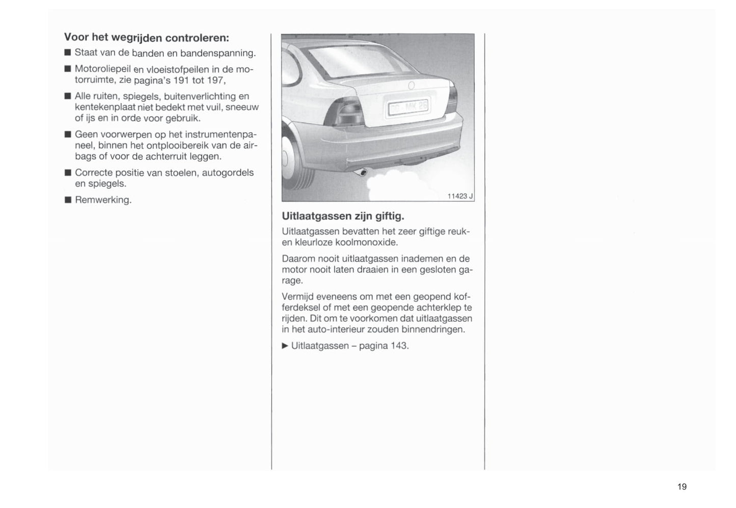 1999-2002 Opel Vectra Owner's Manual | Dutch