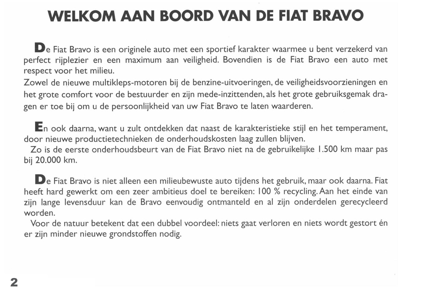 1998-1999 Fiat Bravo Bedienungsanleitung | Niederländisch