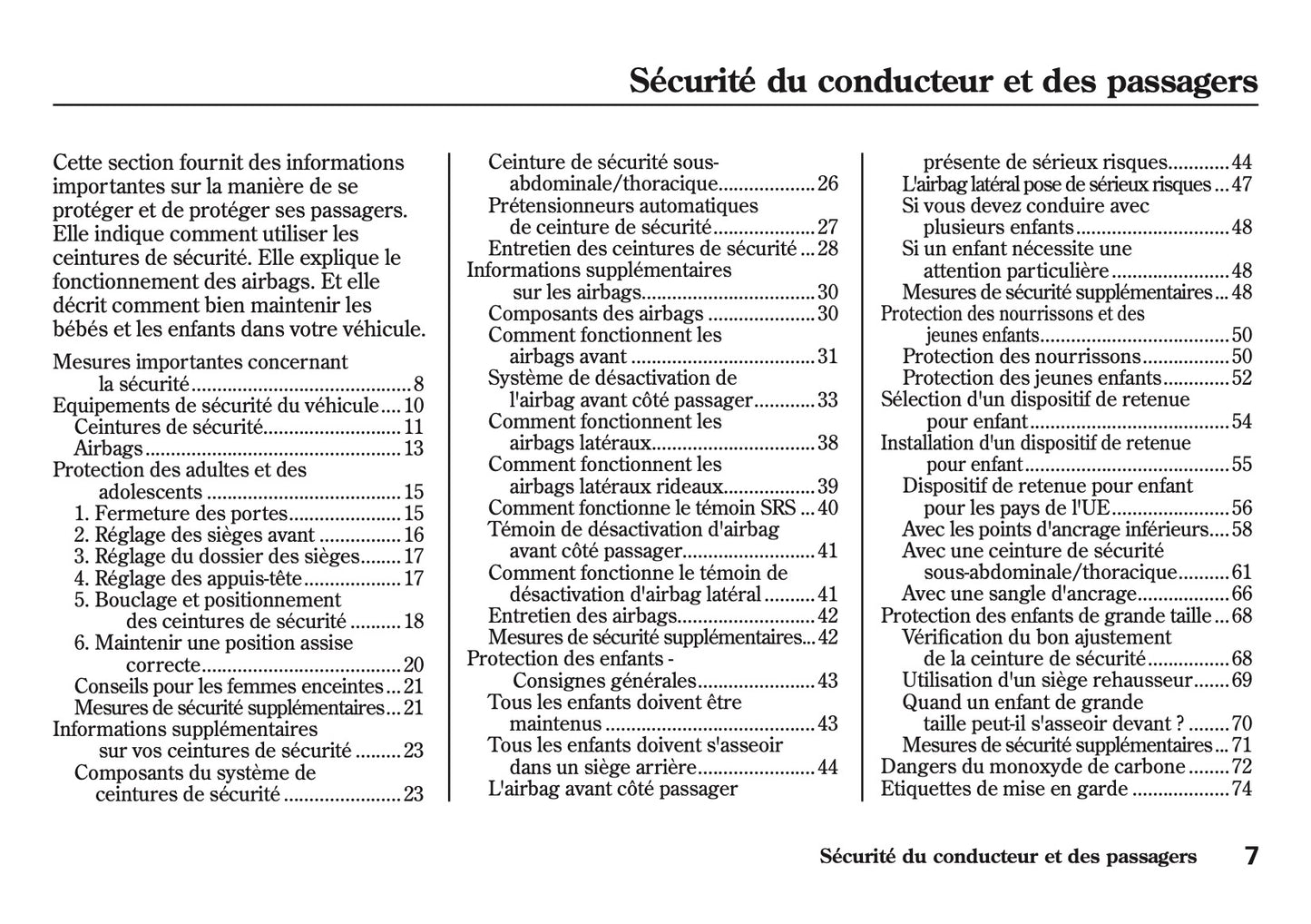 2007-2008 Honda Jazz Owner's Manual | French