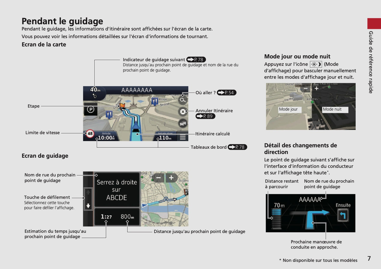 Honda CR-V Navi Guide d'utilisation 2018 - 2019