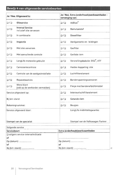 Volkswagen Serviceplan 1986 - 2018