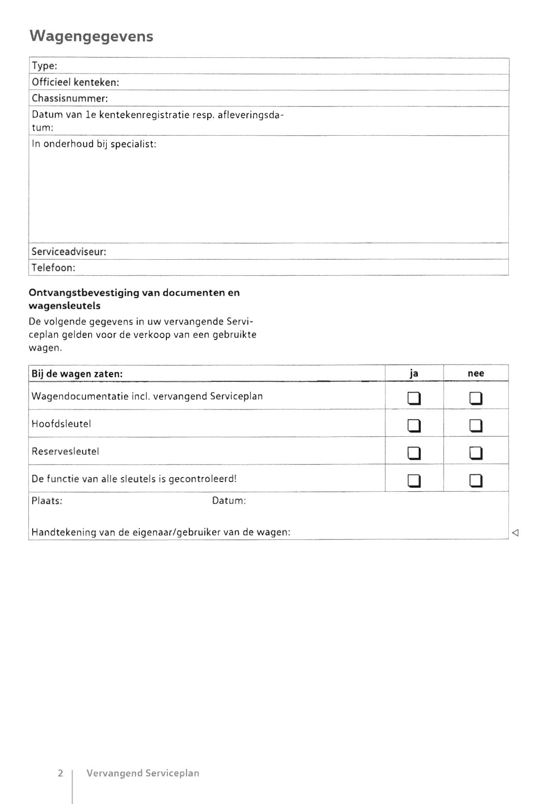 Volkswagen Serviceplan 1986 - 2018