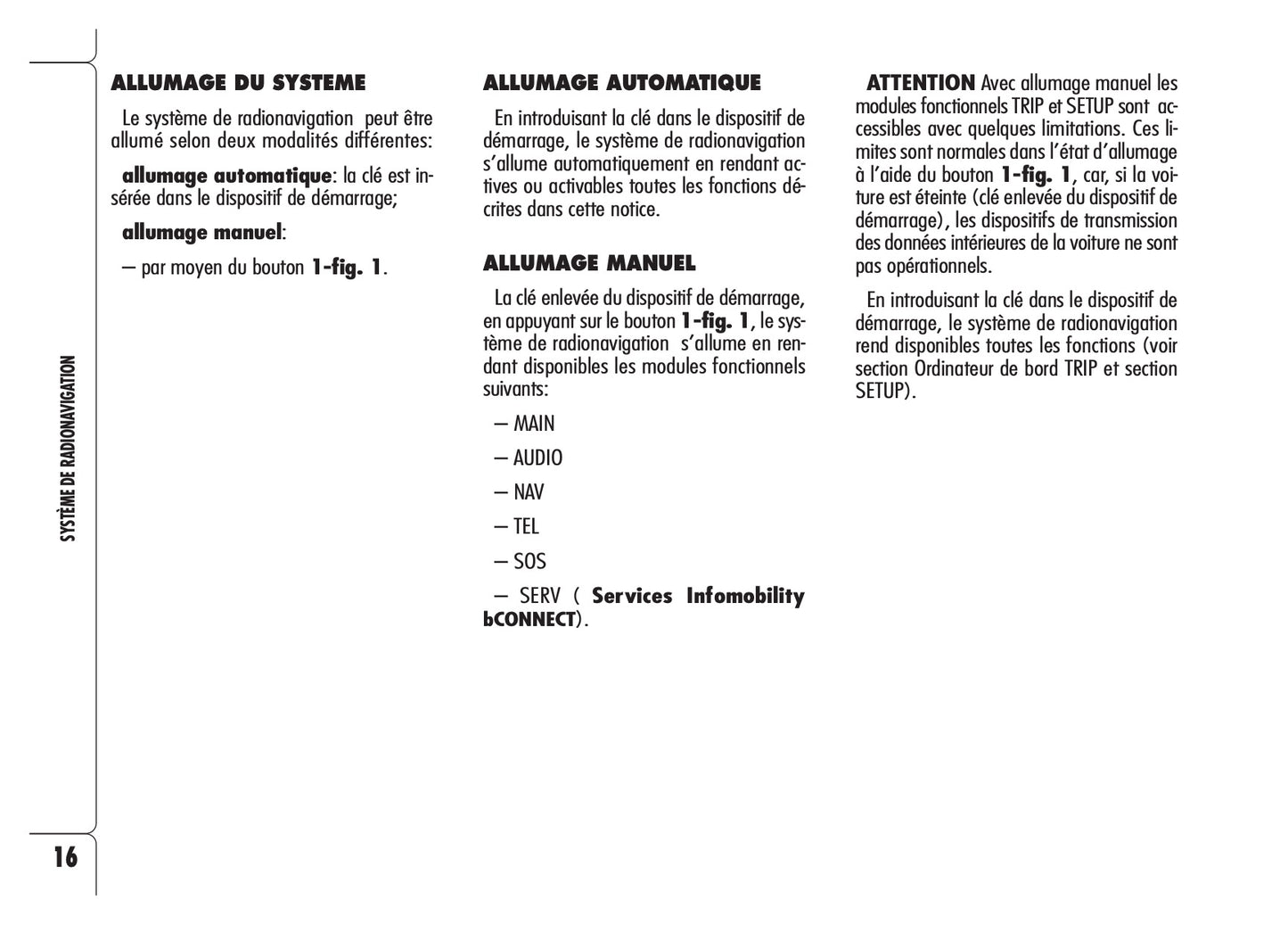 Alfa Romeo Brera Connect Nav-Connect Nav+ Guide d'utilisation 2006 - 2011