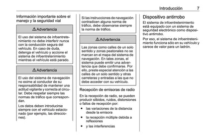 Opel Cascada Manual de infoentretenimiento 2013 - 2018