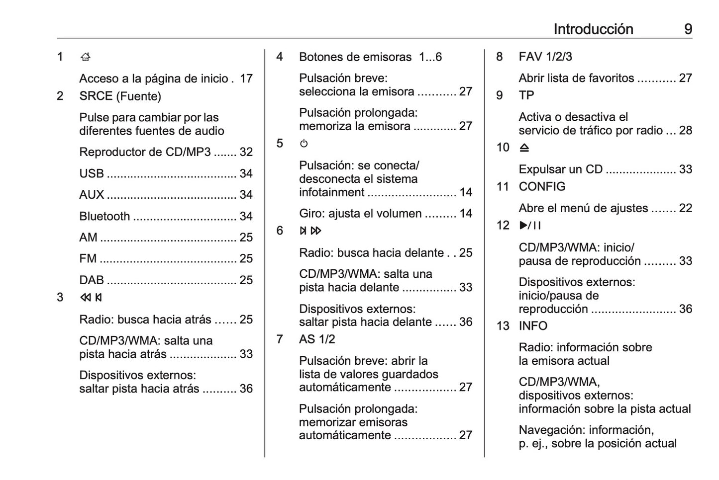 Opel Cascada Manual de infoentretenimiento 2013 - 2018