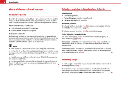 Seat Sound System 2.0 Manual de Instrucciones 2010 - 2015