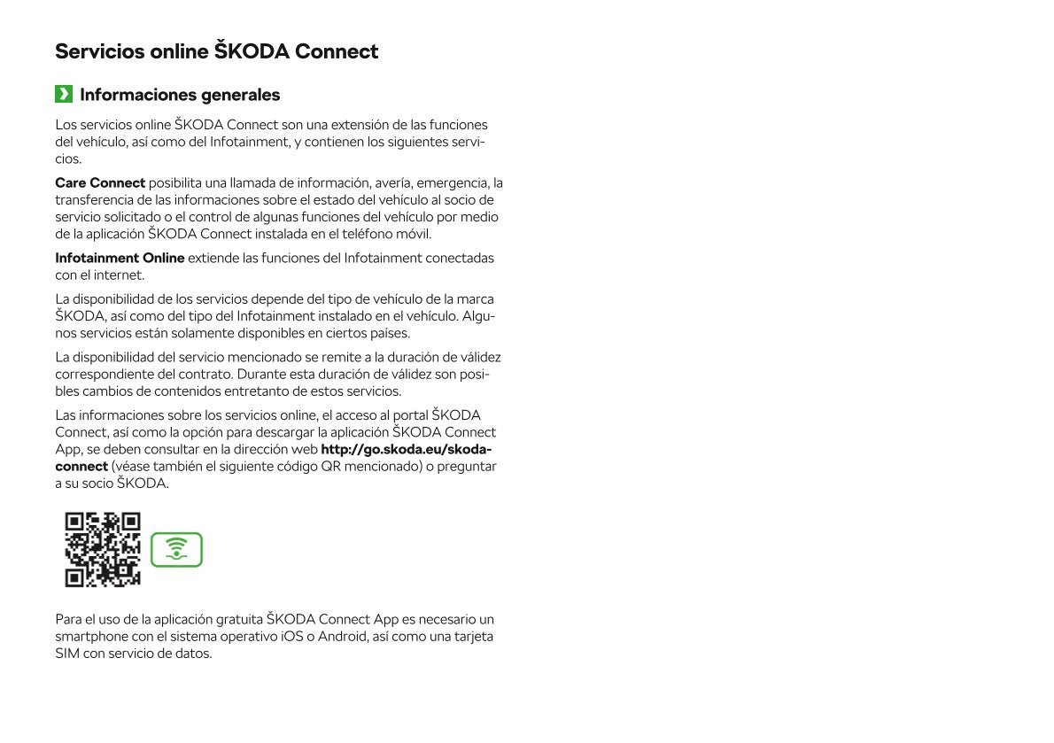 2017 Skoda Connect Bedienungsanleitung | Spanisch