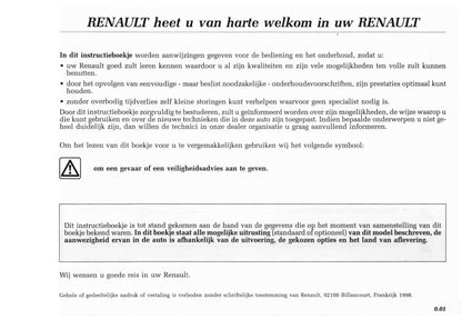 1998-1999 Renault Mégane Coupé Gebruikershandleiding | Nederlands