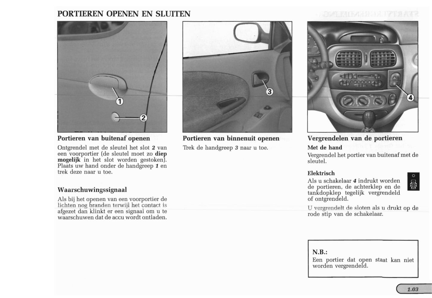 1998-1999 Renault Mégane Coupé Bedienungsanleitung | Niederländisch