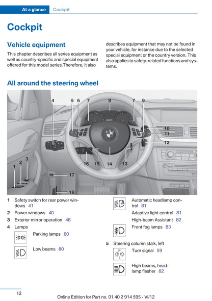 2013 BMW X1 Owner's Manual | English