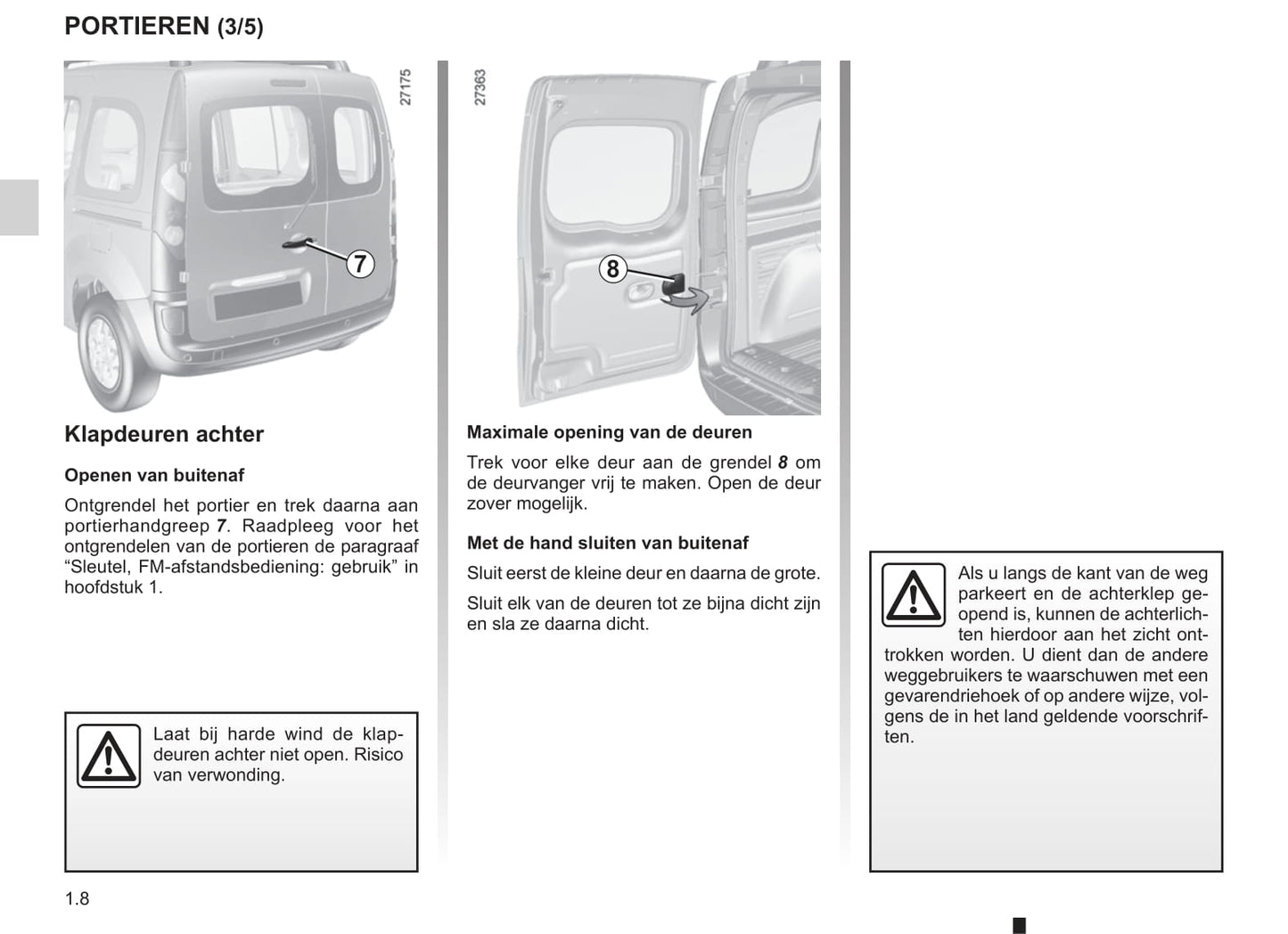 2003-2004 Renault Kangoo Gebruikershandleiding | Nederlands