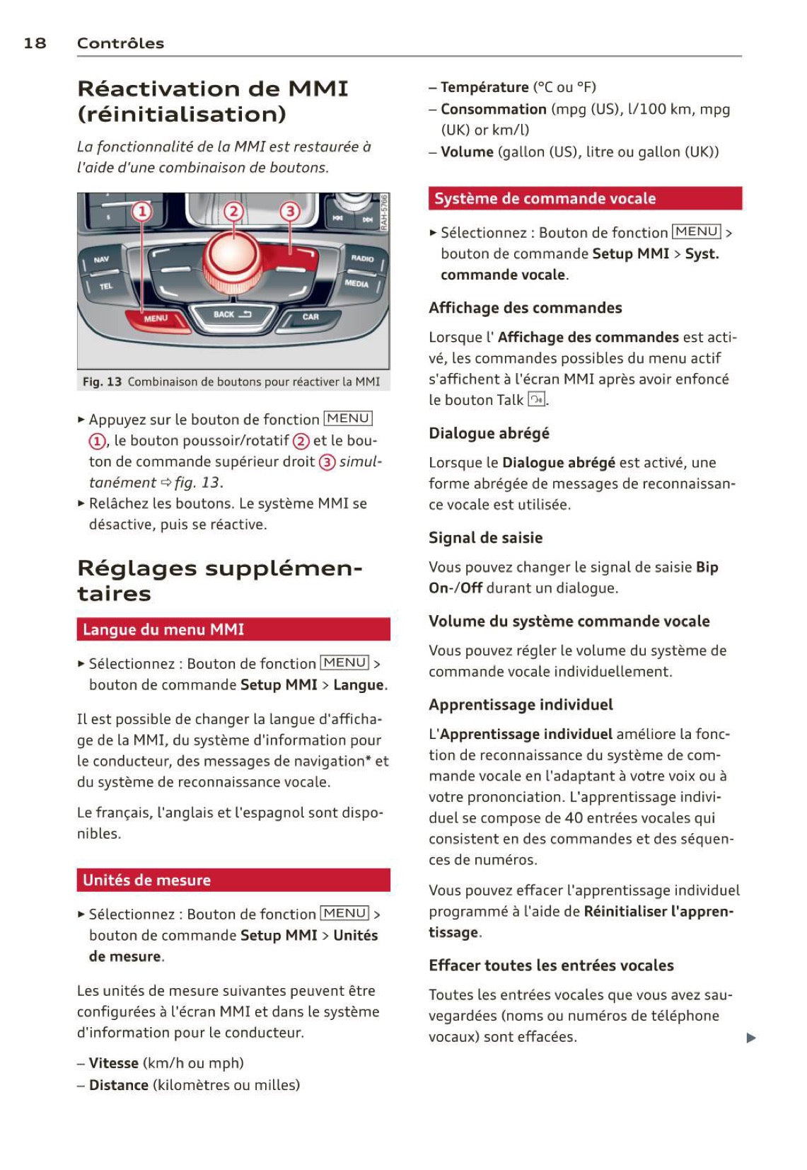 Audi Navigation MMI Plus Guide d'utilisation 2013