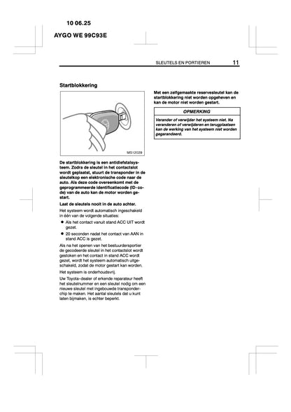 2009-2014 Toyota Aygo Manuel du propriétaire | Néerlandais