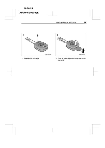 2010-2011 Toyota Aygo Owner's Manual | Dutch