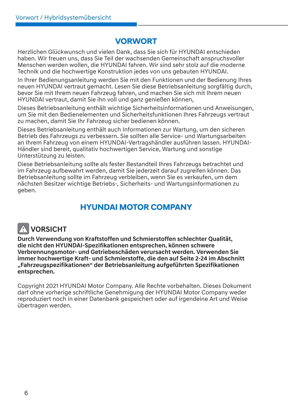 2021-2022 Hyundai Tucson Hybrid/Plug-in Hybrid Owner's Manual | German