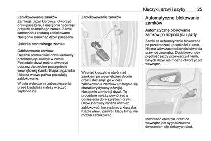 2016-2017 Opel Meriva Owner's Manual | Polish