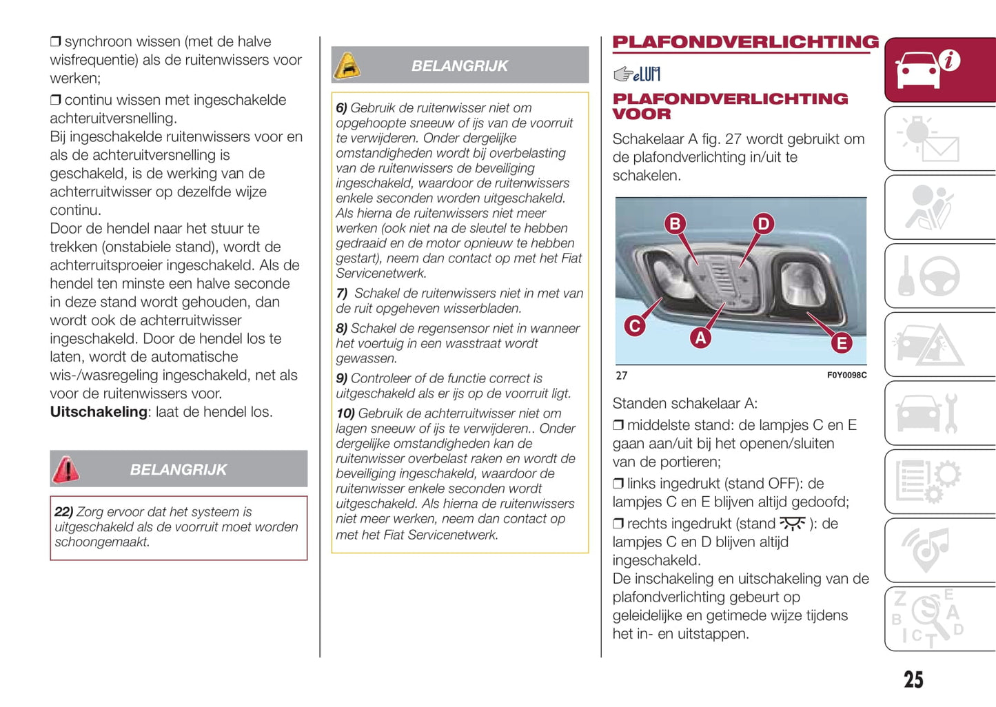 2012-2017 Fiat 500L Manuel du propriétaire | Néerlandais