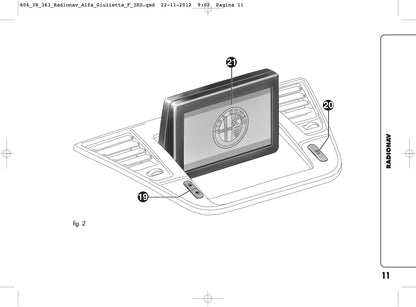 Alfa Romeo Giulietta RadioNav Guide d'utilisation 2010 - 2014