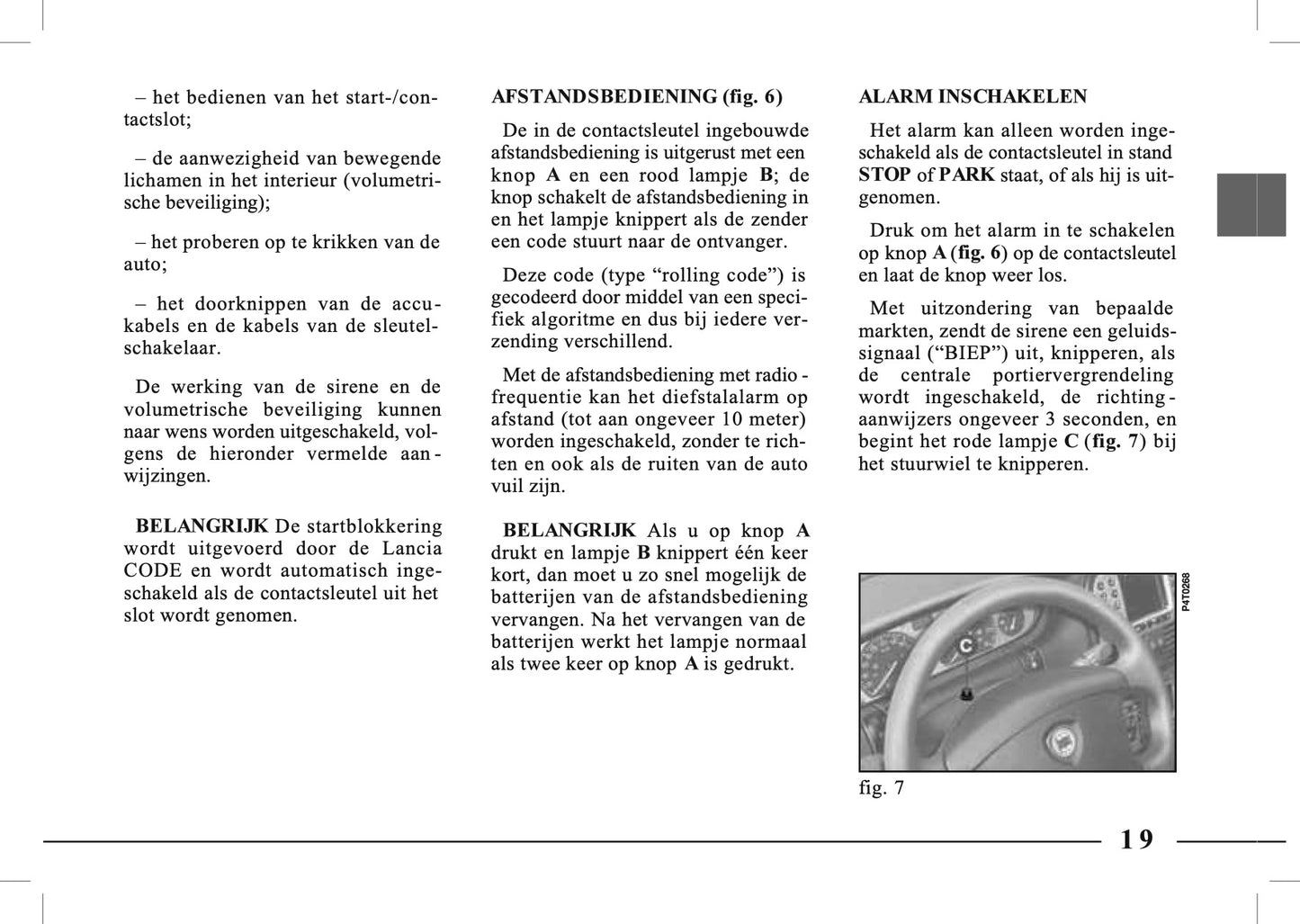 1995-2005 Lancia Lybra Bedienungsanleitung | Niederländisch