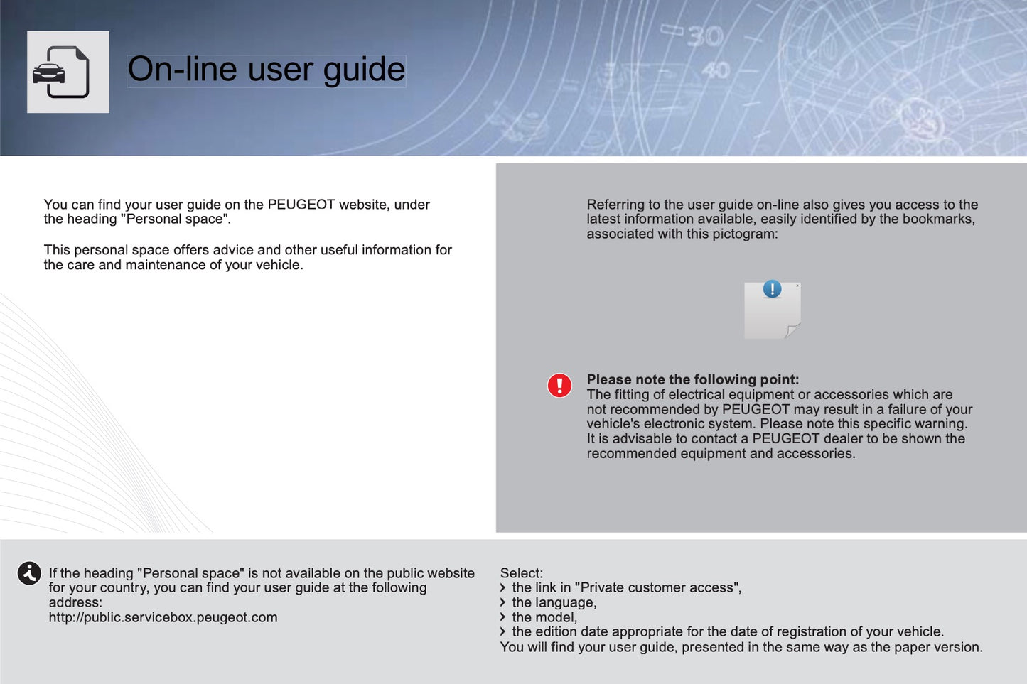 2012-2013 Peugeot 3008 Owner's Manual | English