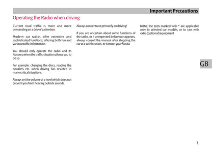 Skoda Radio Stream Gebruikershandleiding 2005