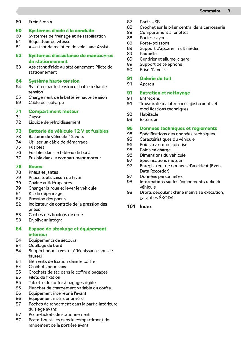 2020-2021 Skoda Citigo-e iV Owner's Manual | French