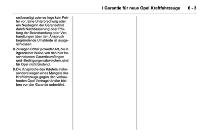 Opel Service- und Garantieheft