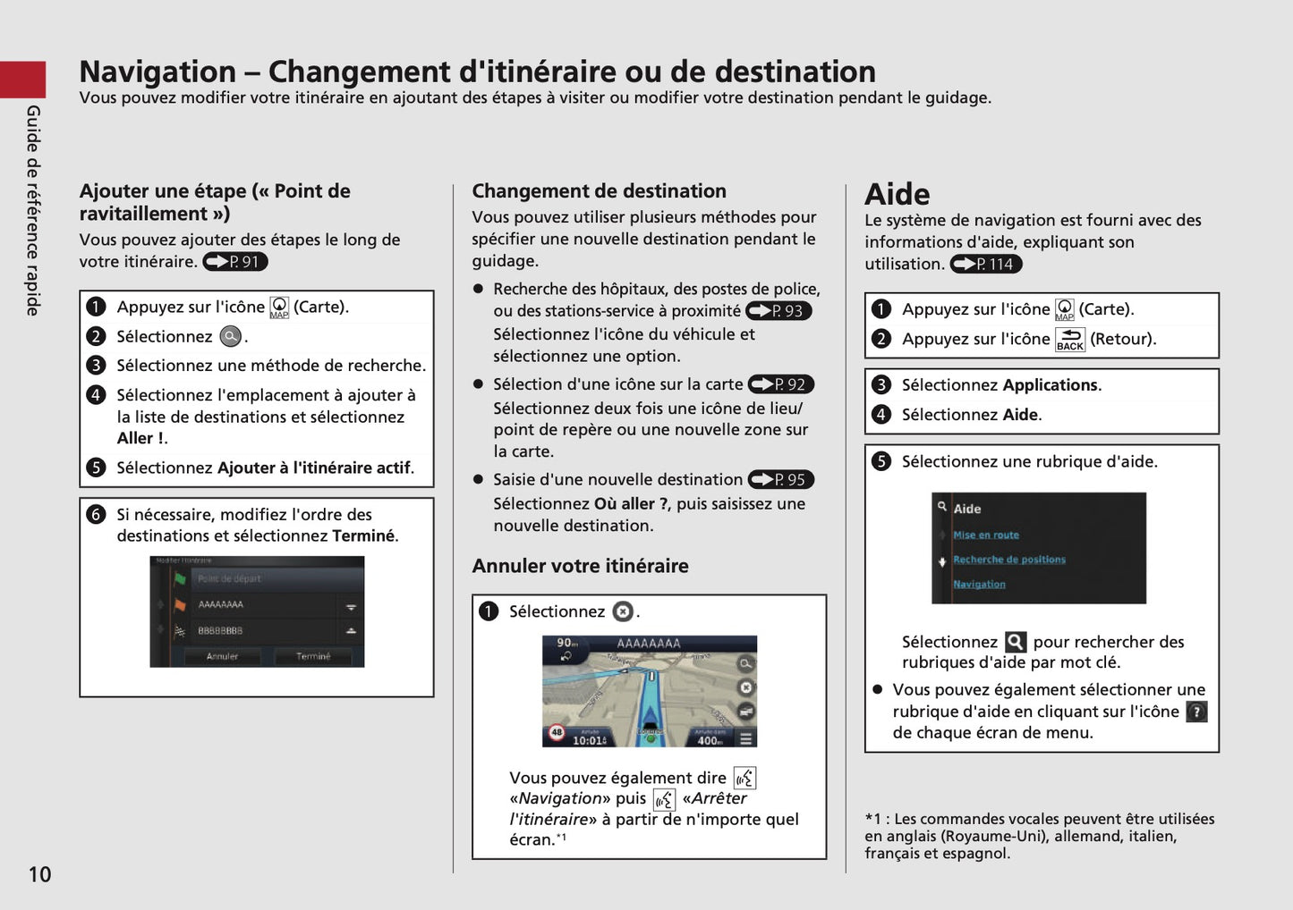 Honda CR-V Hybrid Navi Guide d'utilisation 2018 - 2019