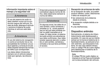 Opel Antara Manual de infoentretenimiento 2011 - 2015