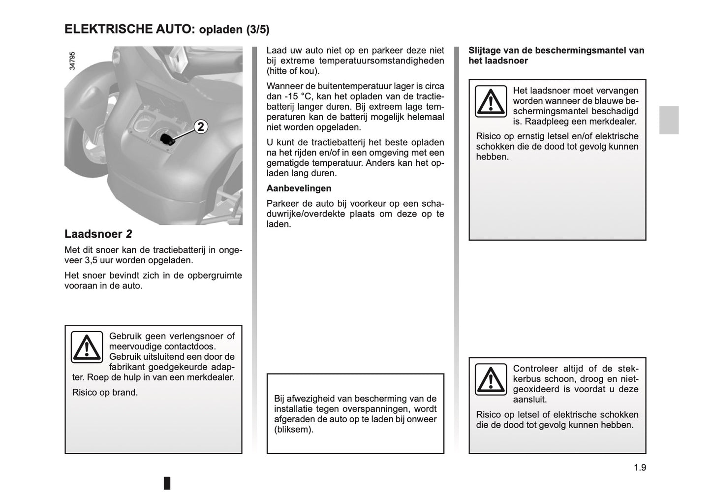 2012-2013 Renault Twizy Z.E. Owner's Manual | Dutch