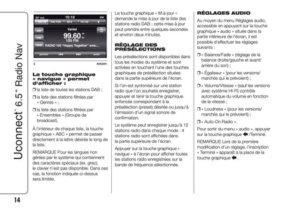 Alfa Romeo Giulietta Uconnect Radio Nav 6.5 Guide d'utilisation 2014 - 2016