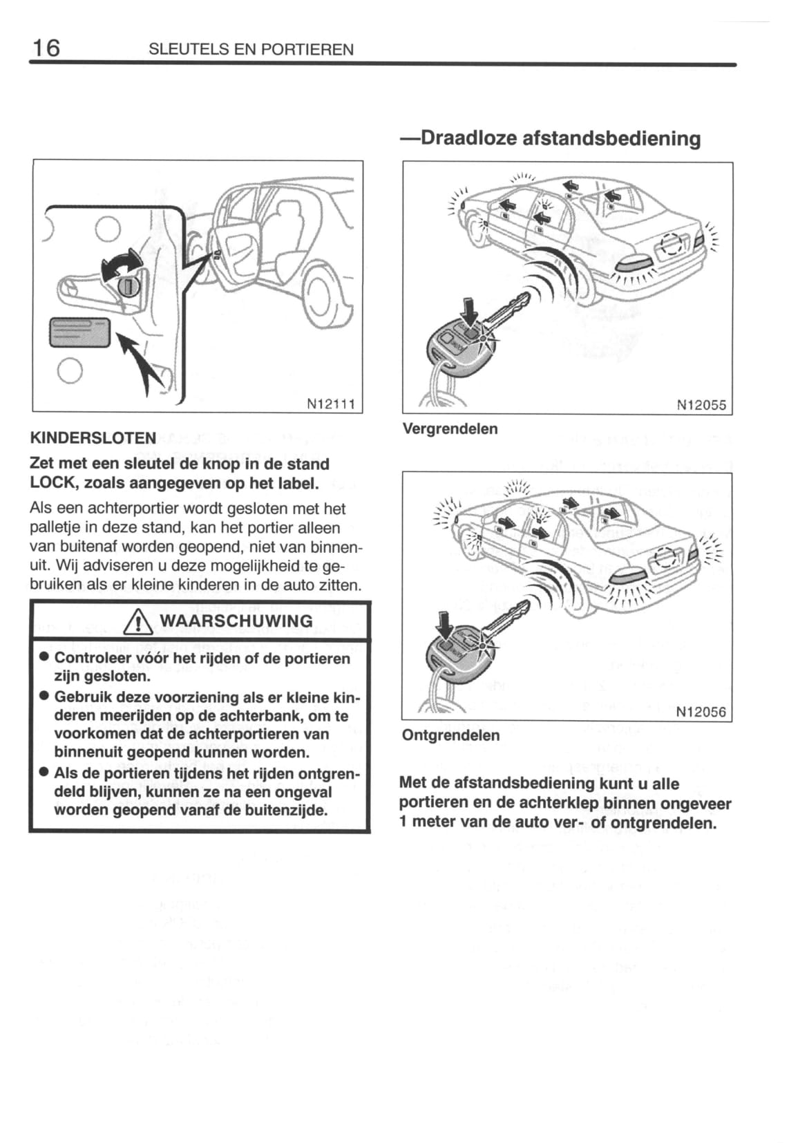 2000-2003 Toyota Avensis Owner's Manual | Dutch