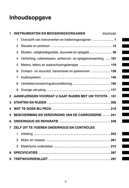 2002-2004 Toyota Camry Gebruikershandleiding | Nederlands