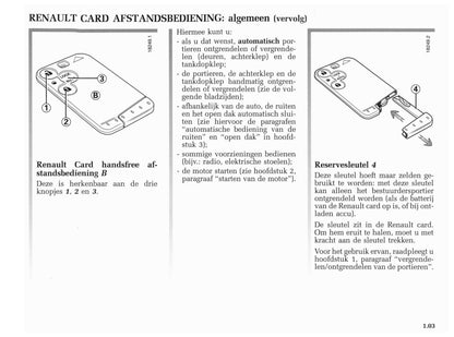 2001-2002 Renault Vel Satis Owner's Manual | Dutch