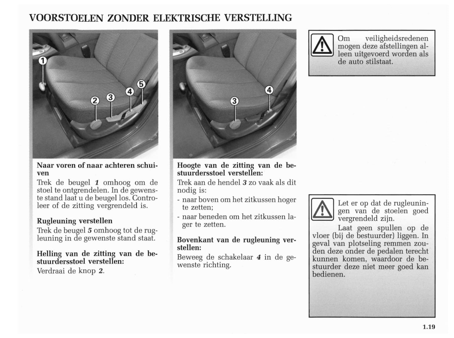 2001-2002 Renault Vel Satis Bedienungsanleitung | Niederländisch