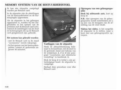 2001-2002 Renault Vel Satis Owner's Manual | Dutch