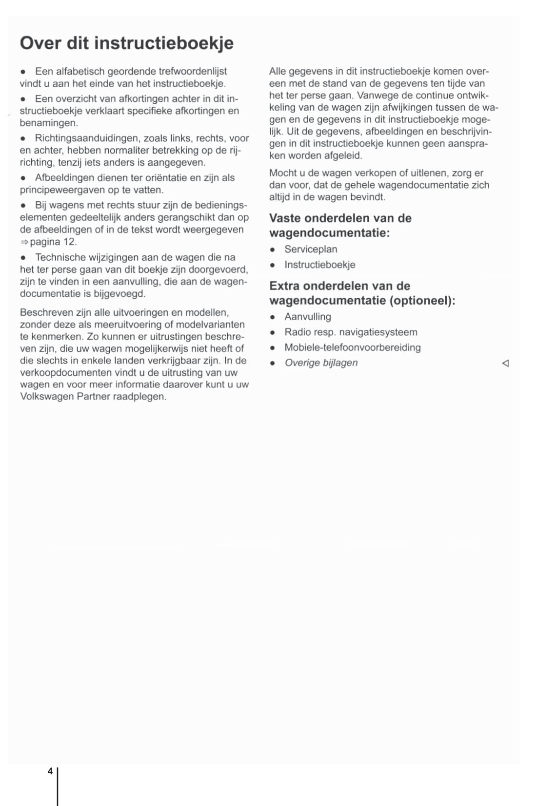 2010-2014 Volkswagen Passat Owner's Manual | Dutch