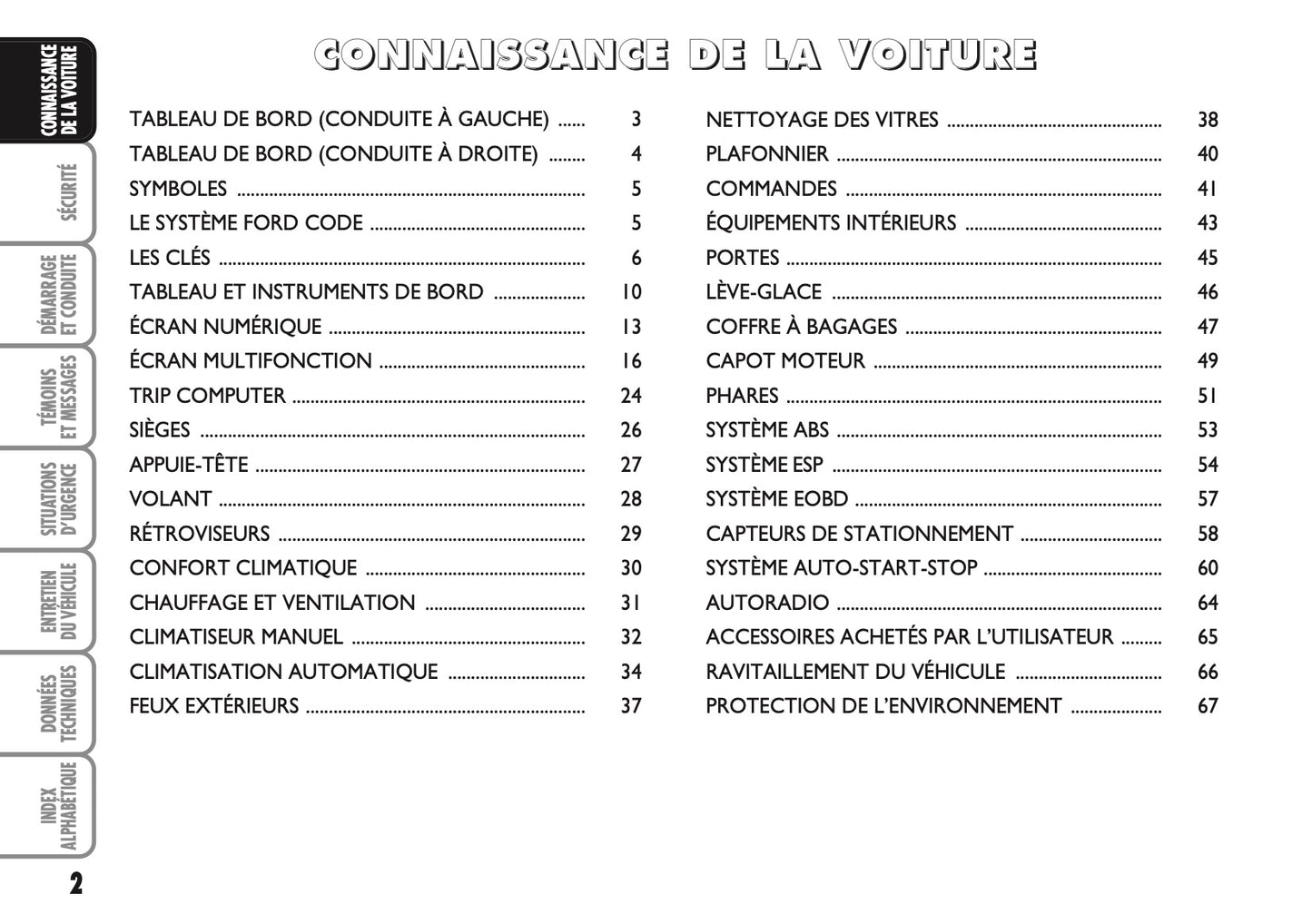 2010-2014 Ford Ka Manuel du propriétaire | Français