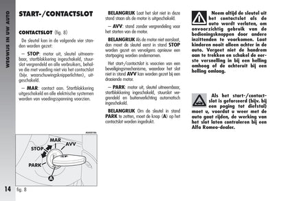 2003-2010 Alfa Romeo GT Owner's Manual | Dutch