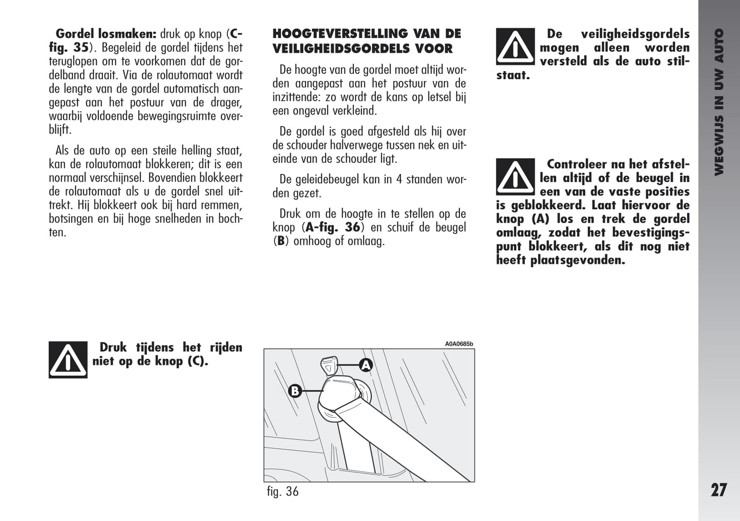 2003-2010 Alfa Romeo GT Owner's Manual | Dutch