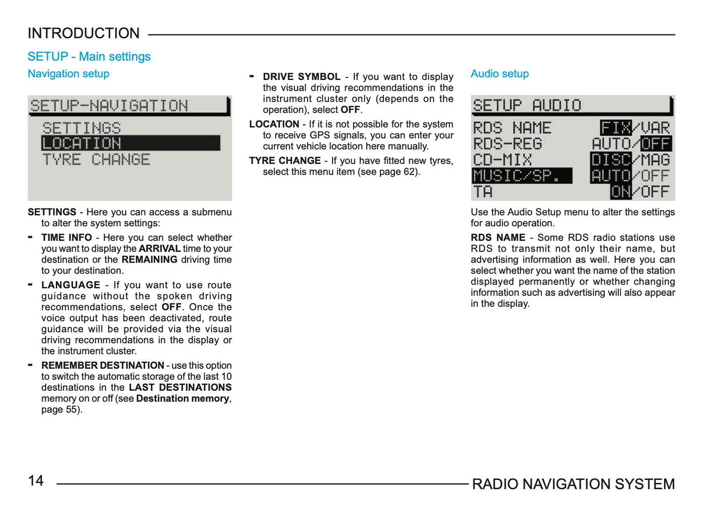 Skoda Radio Navigation System Manuel du propriétaire 2003