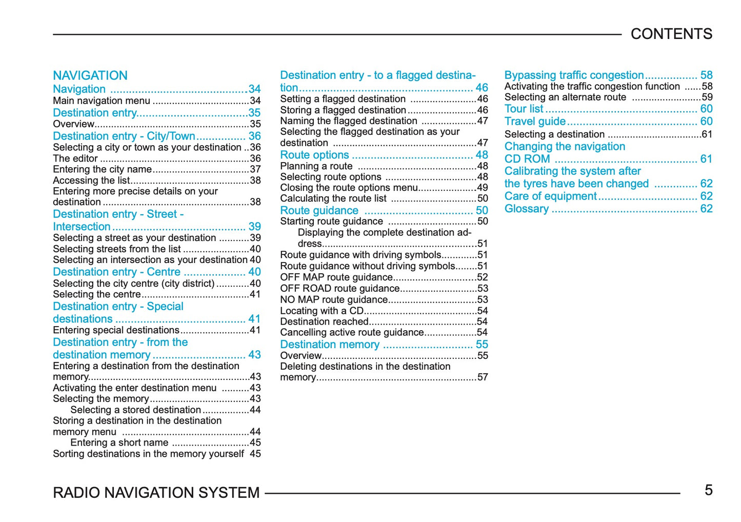 Skoda Radio Navigation System Bedienungsanleitung 2003