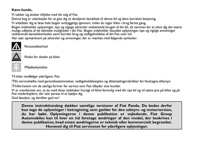 2013-2014 Fiat Panda Owner's Manual | Dansk