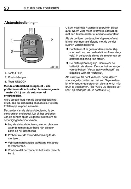 2004-2007 Toyota Corolla Gebruikershandleiding | Nederlands
