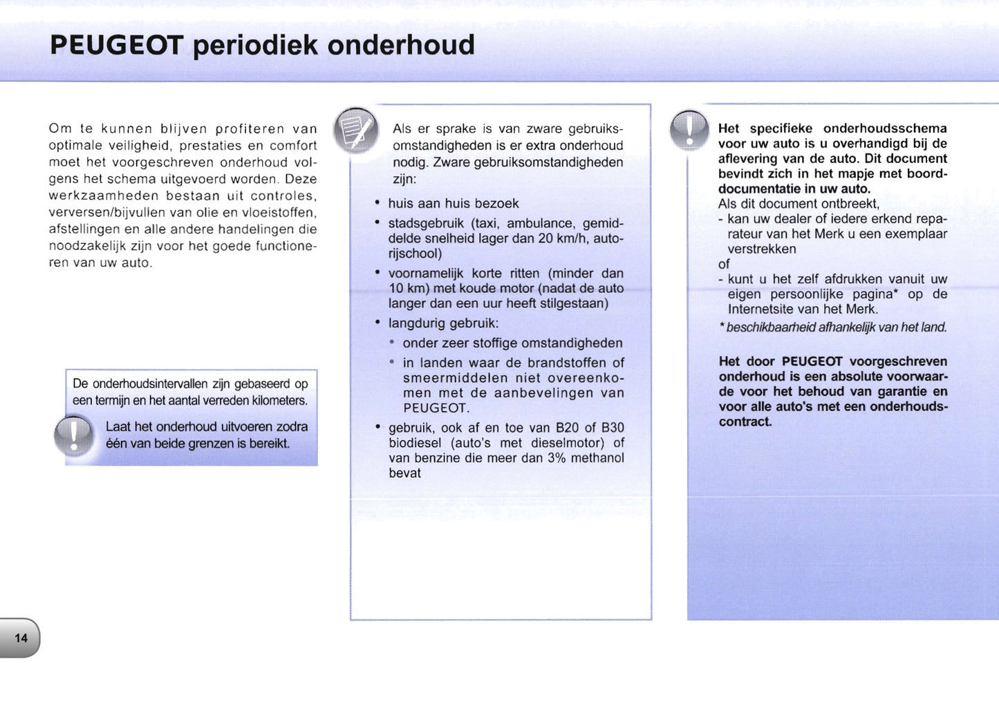 Peugeot Garantie- en Onderhoudsboekje 2015