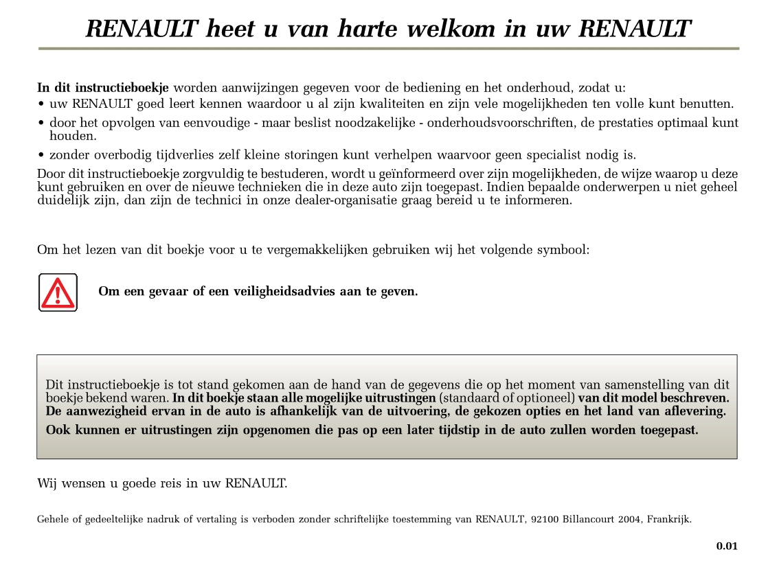 2004-2005 Renault Mégane Gebruikershandleiding | Nederlands