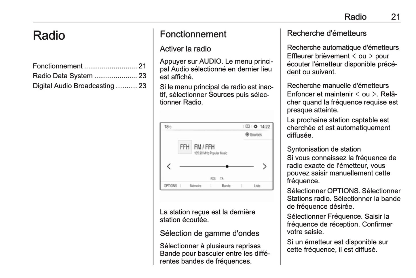 Opel Grandland X Guide de l'Infotainment 2017 - 2020