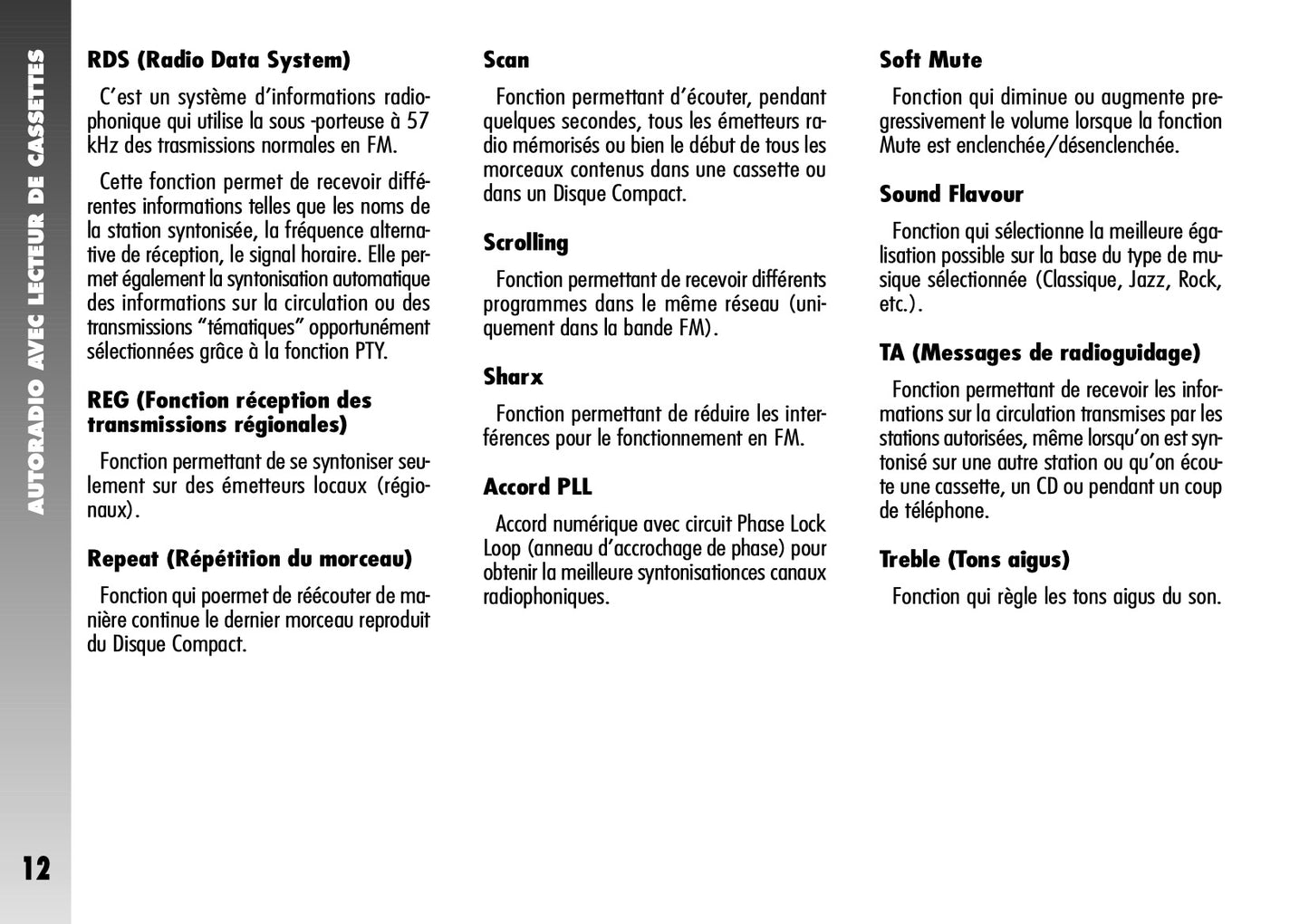 Alfa Romeo 156 Autoradio Guide d'utilisation 2004 - 2007